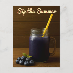 Jus de bleuets - Carte postale "Sip the Summer"