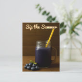 Jus de bleuets - Carte postale "Sip the Summer" (Debout devant)