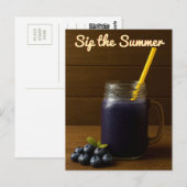 Jus de bleuets - Carte postale "Sip the Summer" (Devant / Derrière)