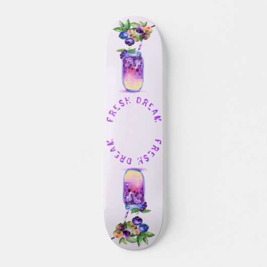 Jus de bleuets Cool Boire Fruits Skateboard (Devant)
