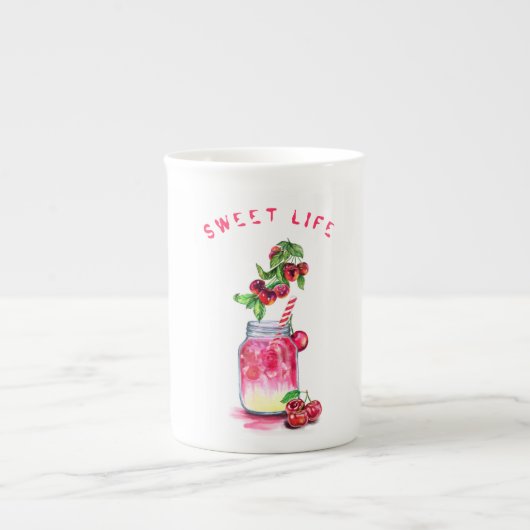Jus de cerise Boire Fruits Mug (Devant)