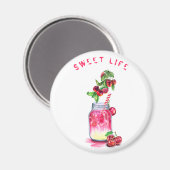 Jus de cerise Cool Boire des fruits Magnet (Recto/Verso)
