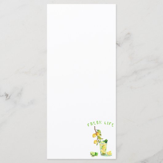 Jus de citron frais Cool Boire Lemonade Menu d'été (Dos)