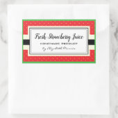 Jus de fraise frais étiquette produit maison (Sac)