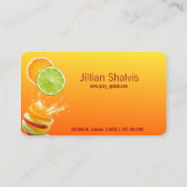 jus de fruits carte de visite (Dos)