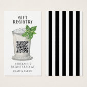Jus de menthe | Carte de registre cadeau de code Q (Devant & derrière)
