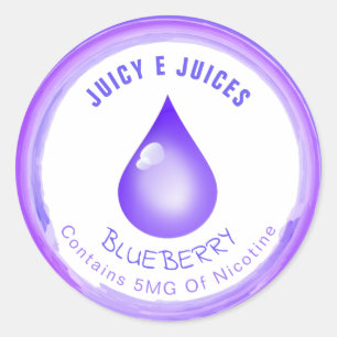 Jus de nicotine de bleuets Étiquettes