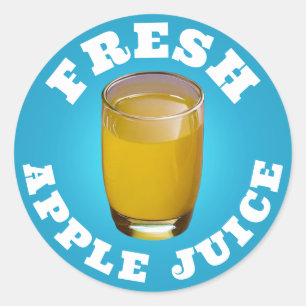 Jus de pomme frais Sticker rond classique