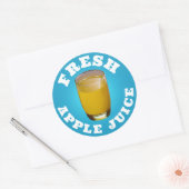 Jus de pomme frais Sticker rond classique (Enveloppe)