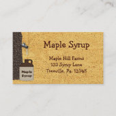 Jus de sirop d'érable Carte de visite de sirop d'é (Devant)