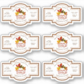 Jus de sirop d'érable minuscule Étiquette Feuilles (Devant)