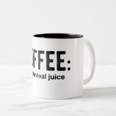 Jus de survie café amusant Mug café (Devant droit)