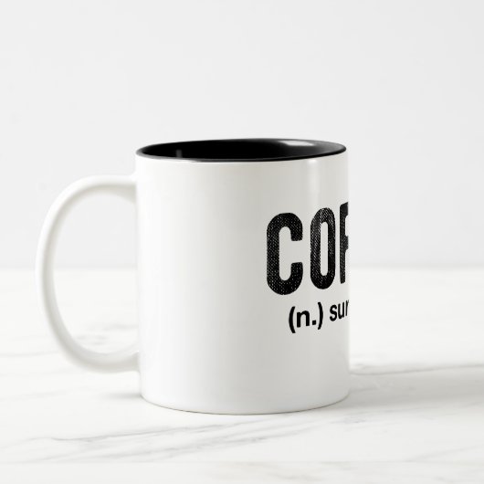 Jus de survie café amusant Mug café (Gauche)
