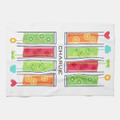 Jus d'été nom personnalisé serviette de cuisine (Horizontal)