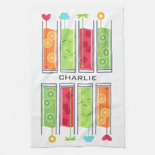 Jus d'été nom personnalisé serviette de cuisine