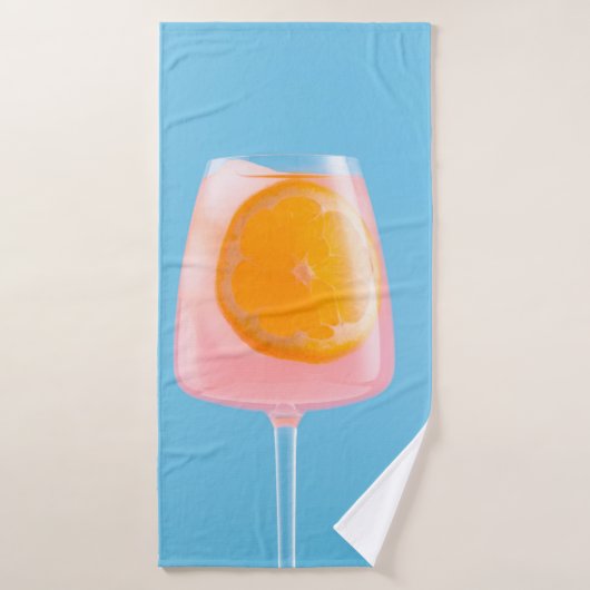 Jus d'orange en verre transparent (Serviette de bain)