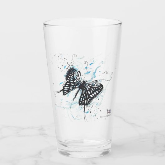 Jus, eau, Boire Verre papillon noir (Devant)