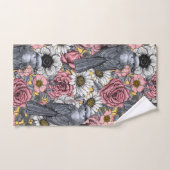 Jus gris et fleurs (Serviette à main)
