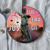 Jus Suffragii Historisch stemrecht Ronde Button 6,0 Cm (In situ)