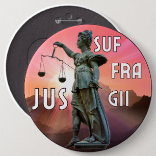 Jus Suffragii Historisch stemrecht Ronde Button 6,0 Cm