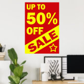 JUSQU'À 50 % DE DÉSACTIVATION - SIGNE DE POSTER AU (Bureau à domicile)