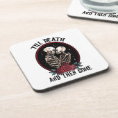 "Jusqu'à la mort Dessous de verre à dos de liège (Côté gauche)