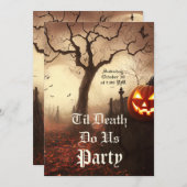 Jusqu'à la mort Fêtons-nous Halloween Invitation (Devant / Derrière)