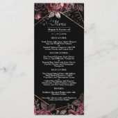 Jusqu'à la mort | Menu noir gothique floral foncé  (Devant)