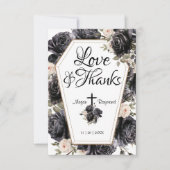 Jusqu'à la mort | Merci de café Rose noir gothique (Devant)