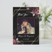 Jusqu'à la mort | Merci de Mariage gothique noir (Debout devant)