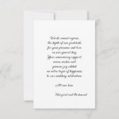 Jusqu'à la mort | Peonies noires gothiques Merci d (Dos)