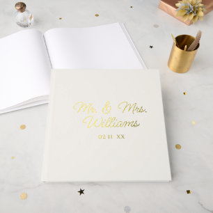 Jusqu'À Présent, M. Mme.   Luxe Gold Ecru Mariage