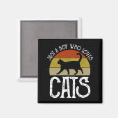 Just A Boy Who Loves Cats Magneet (Voorkant / Achterkant)