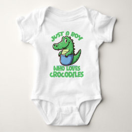 Just A Boy Who Loves Crocodiles Romper