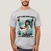 Just a Boy Who Loves Ducks - Duck Lover - T-shirt (Voorkant)