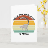 Just a boy who loves lemurs kaart (Gele Bloem)