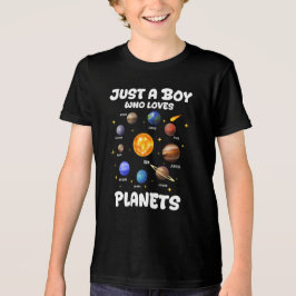 Just A Boy Who Loves Planets Solar System Tri-Blend Shirt