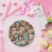 Just a bunch of happy pups papieren bordje (Feest)