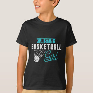 Just A Bysketbyll Girl Bysketbyll Speler Dames Bys T-shirt