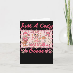 Just A Cozy Goose Funny Meme Thanksgiving Herfst F Kaart