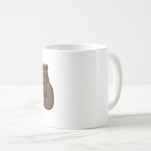 Just a Dapper Hippo Drinking Coffee - Funny Mug (Devant droit)