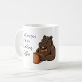 Just a Dapper Hippo Drinking Coffee - Funny Mug (Devant gauche)