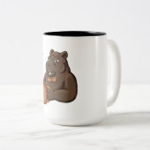 Just a Dapper Hippo Drinking Coffee - Funny Mug (Devant droit)
