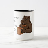 Just a Dapper Hippo Drinking Coffee - Funny Mug (Centre)