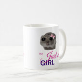 Just a Girl Mug – Cute Sad Hamster  (Devant droit)