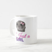 Just a Girl Mug – Cute Sad Hamster  (Devant gauche)