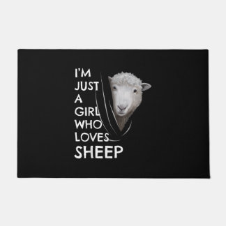 Just A Girl Who Love sheep | Sheep Fans gift Deurmat