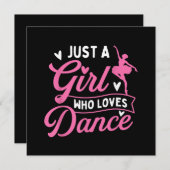 Just a Girl Who Loves Dance beroemd gemaakt door D Bedankkaart (Voorkant / Achterkant)