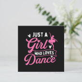 Just a Girl Who Loves Dance beroemd gemaakt door D Bedankkaart (Staand voorkant)