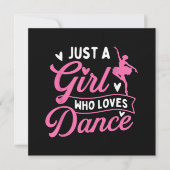 Just a Girl Who Loves Dance beroemd gemaakt door D Bedankkaart (Voorkant)